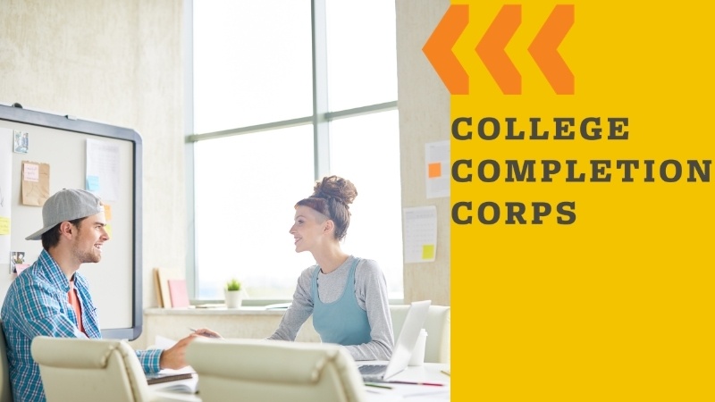 Image of a student meeting with a Completion Coach