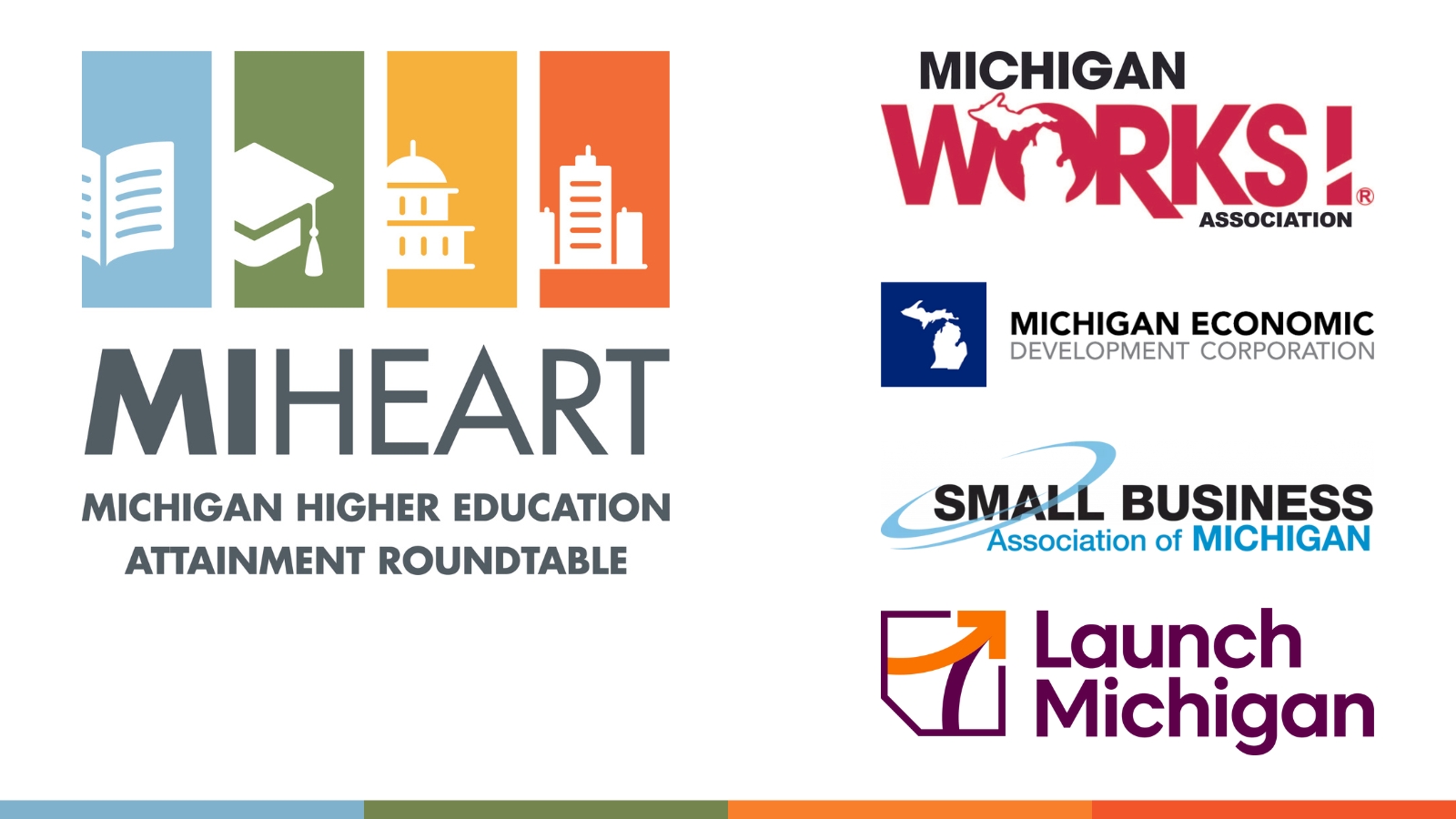 Logos of MIHEART and the four new member organizations